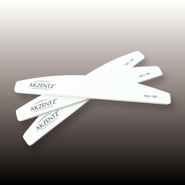 Akzéntz® File - White 180/180 Curved