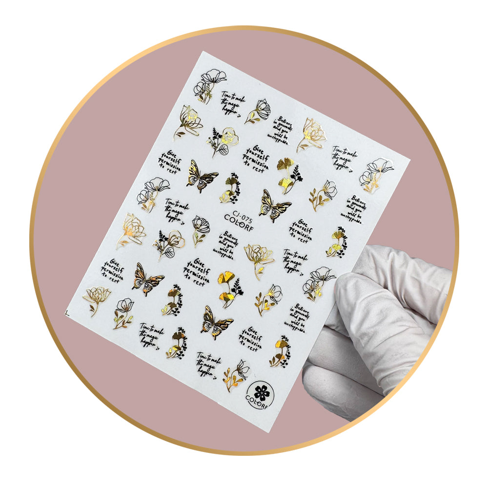 Noriko Ready2Stick - Butterflies & Abstract Flowers