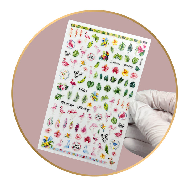 Noriko Ready2Stick - Flamingos & Greenery