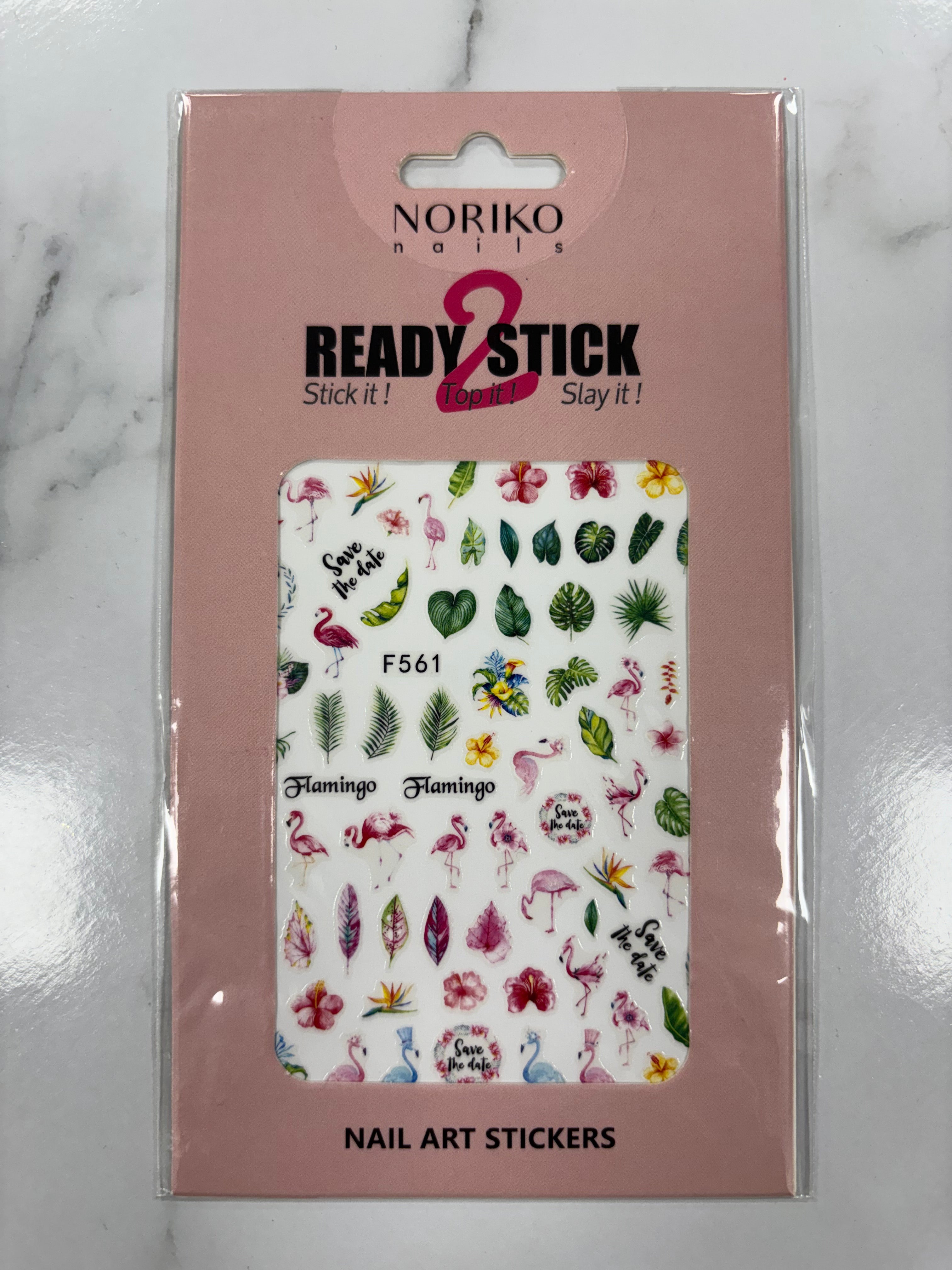 Noriko Ready2Stick - Flamingos & Greenery