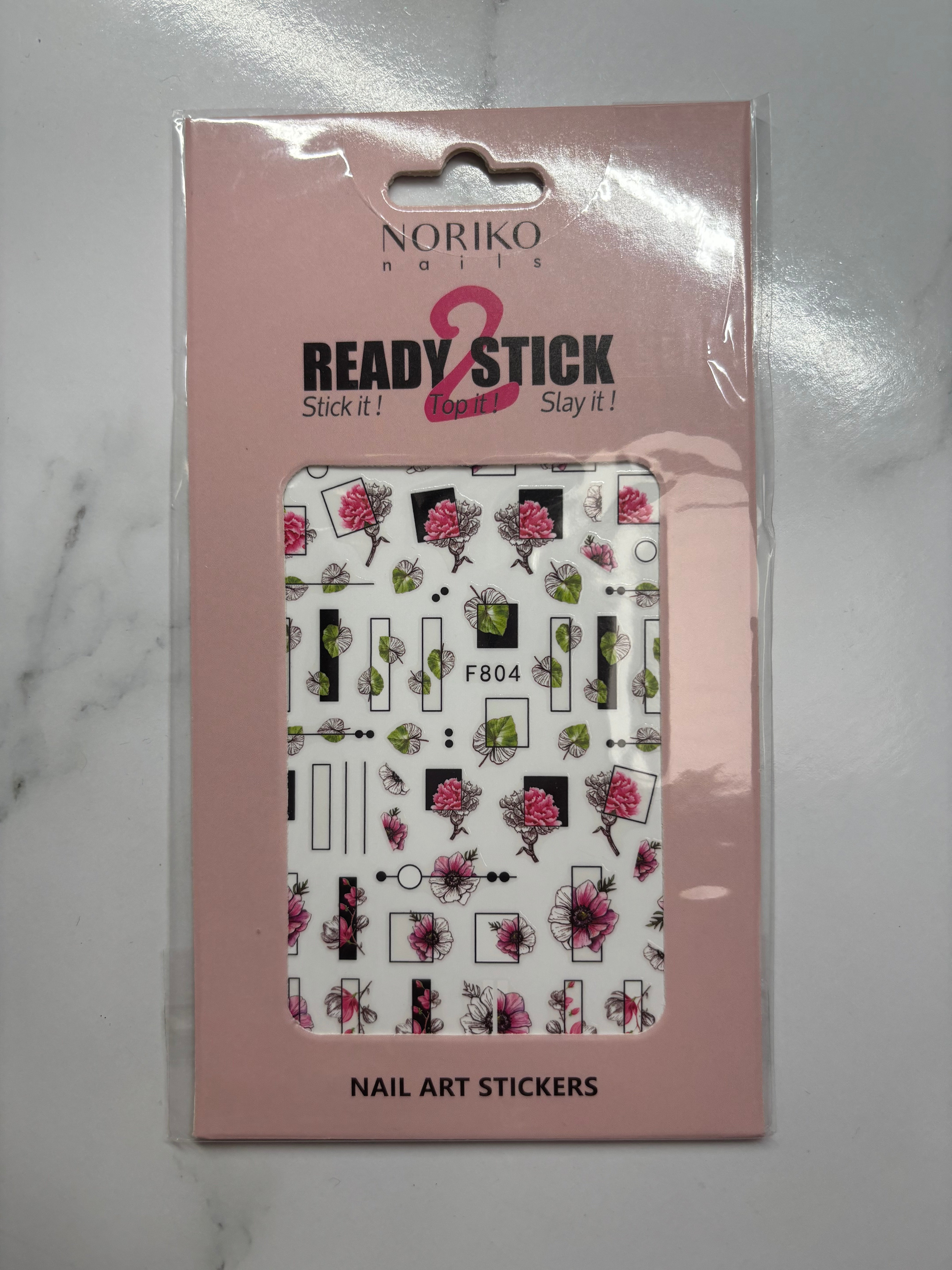 Noriko Ready2Stick - Flowers with Black Designs