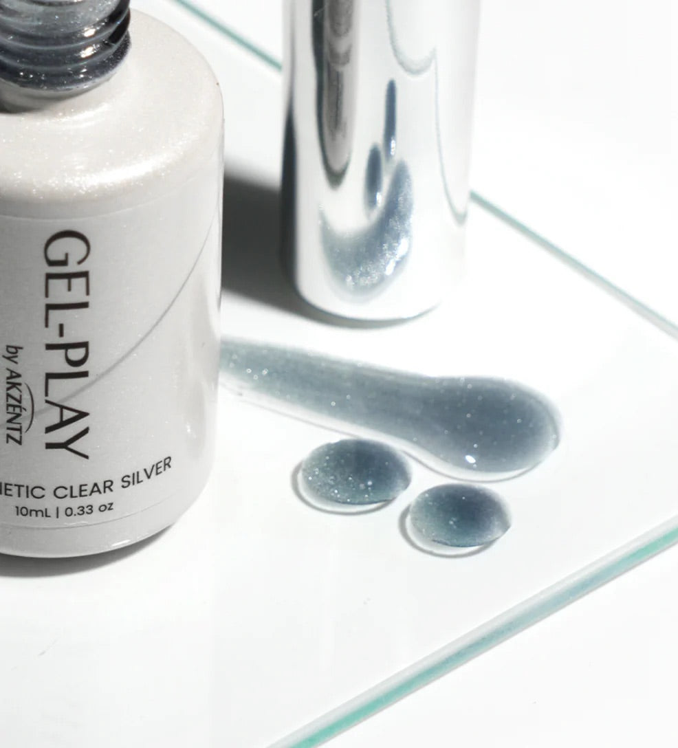 Gel Play® Glass - Magnetic Clear Silver
