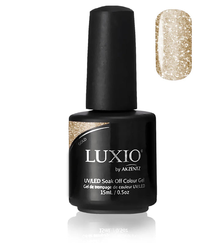 Luxio® Gel Colour - Gold Glitter 15ml