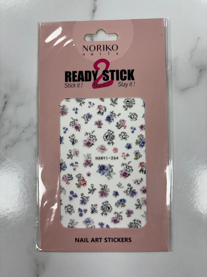 Noriko Ready2Stick - Flowers in Pink & Blue