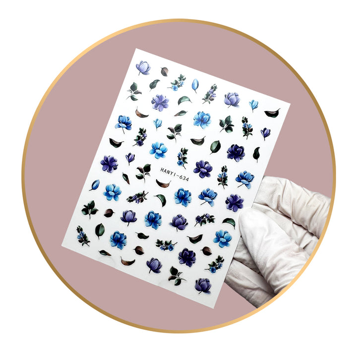 Noriko Ready2Stick - Blue & Violet Flowers