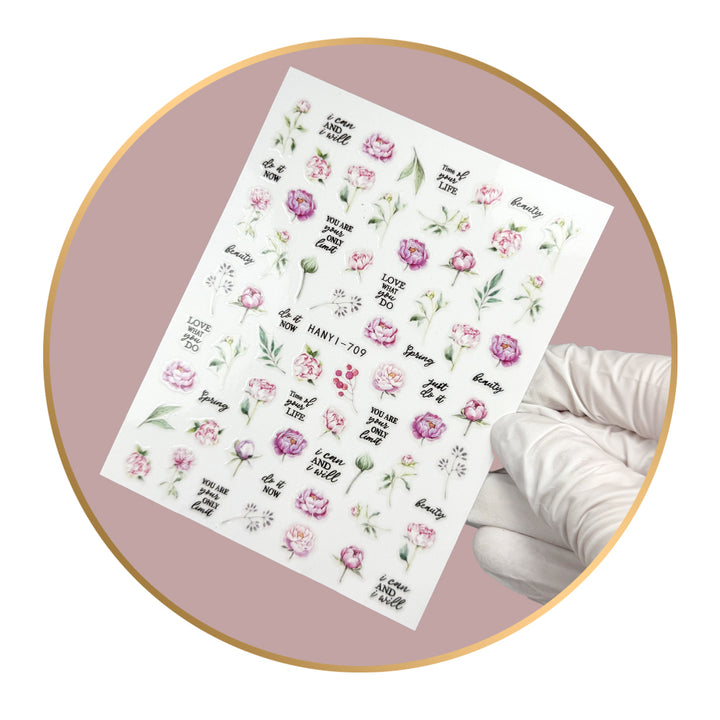 Noriko Ready2Stick - Pink Peonies