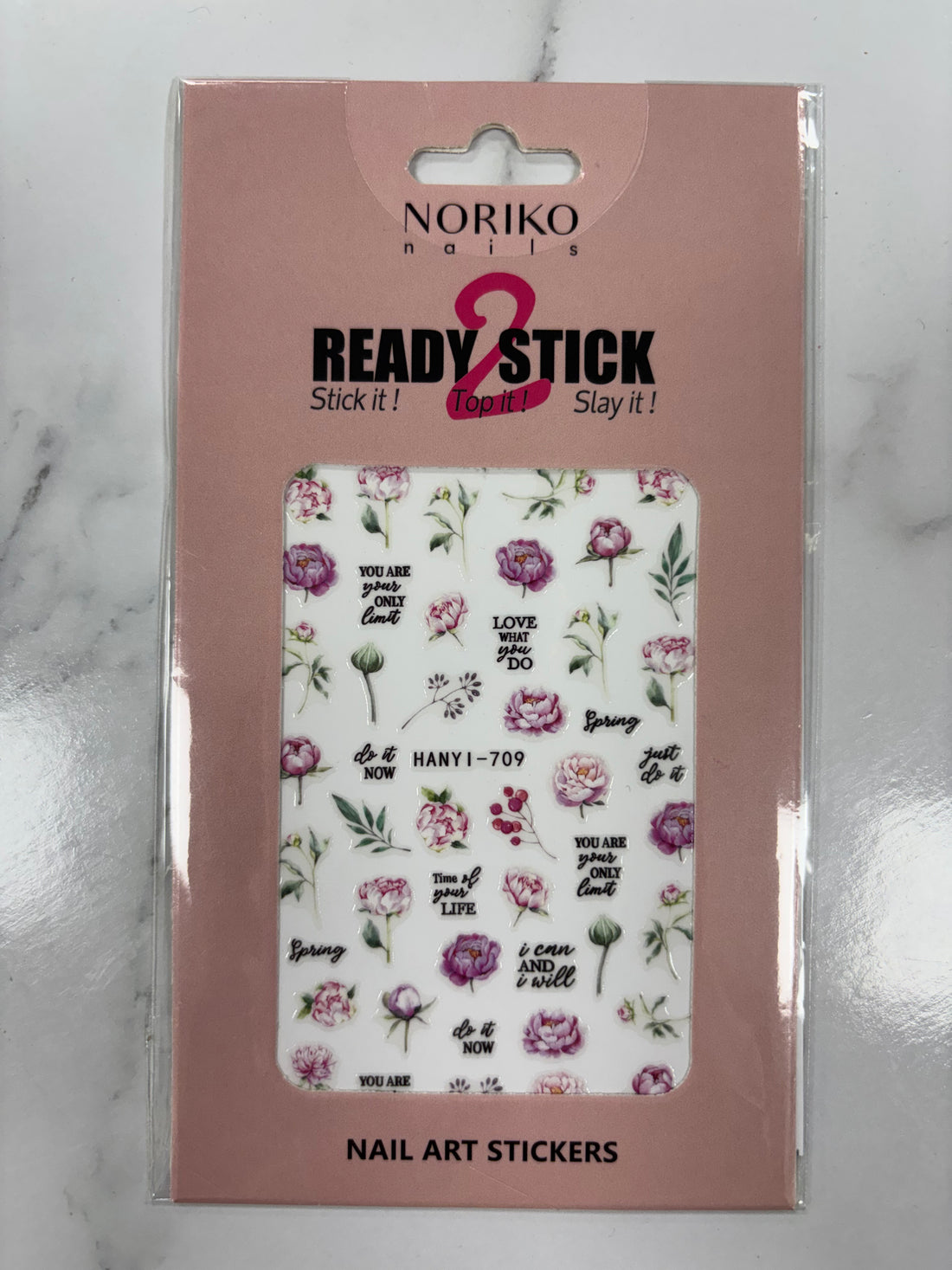 Noriko Ready2Stick - Pink Peonies