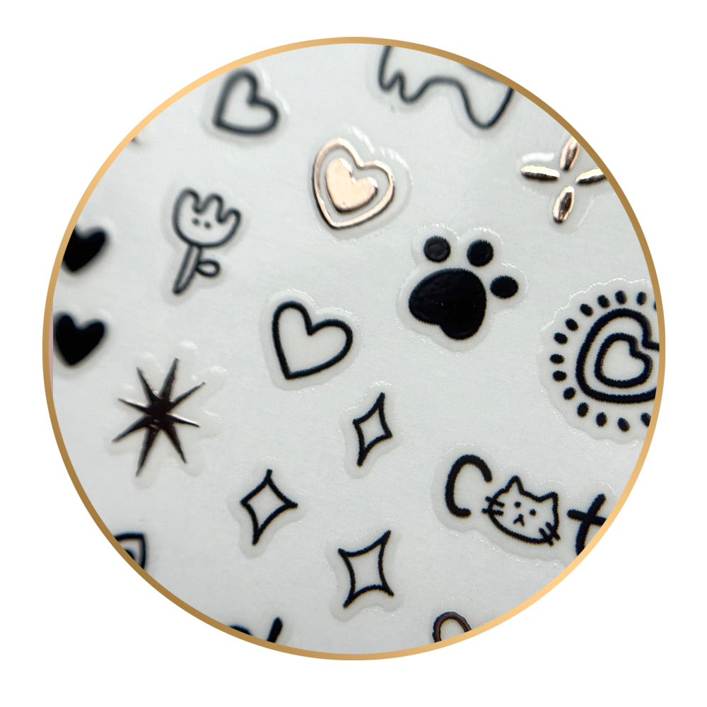 Noriko Ready2Stick - Cats, Fish & Hearts