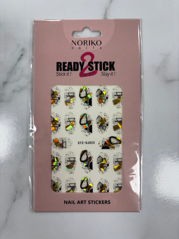 Noriko Ready2Stick - Dots & Triangles in Gold & Black