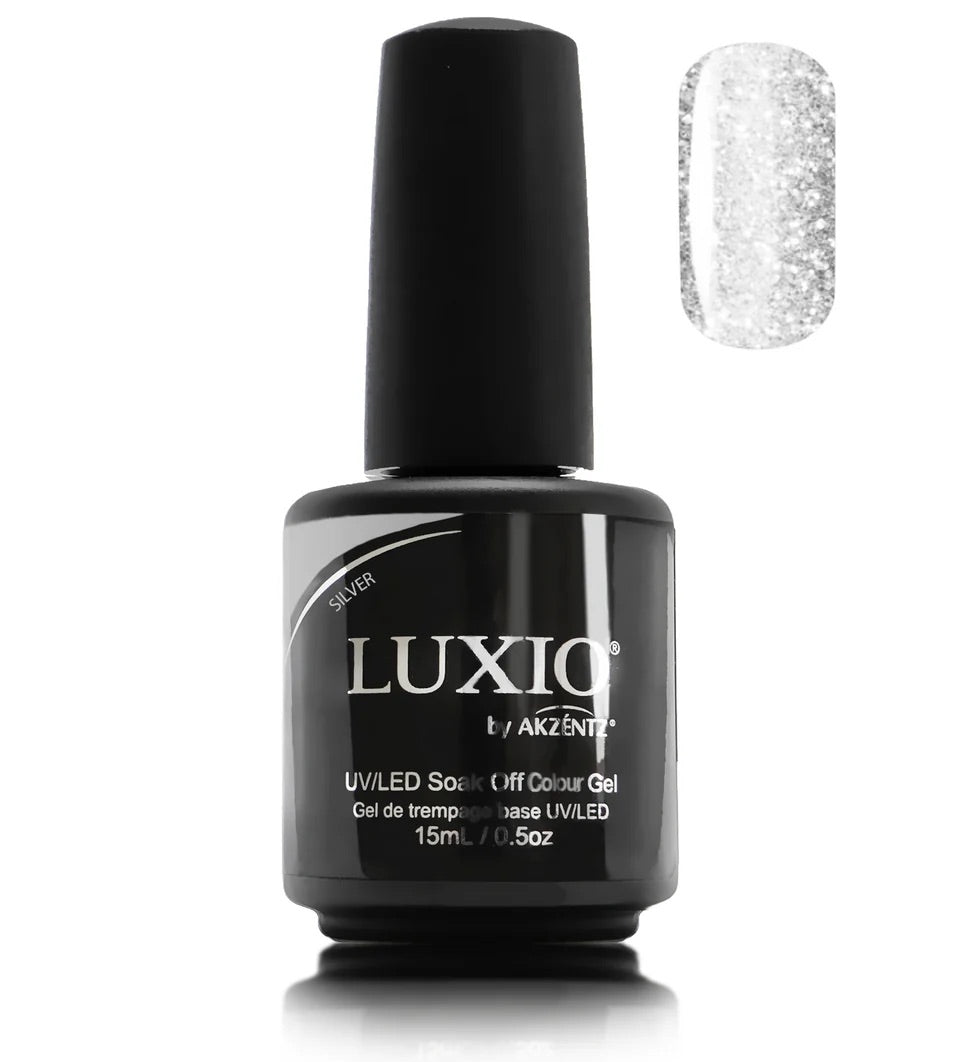 Luxio® Gel Colour - Silver Glitter 15ml