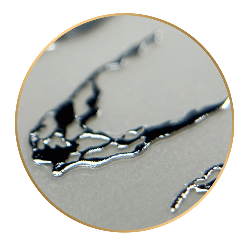 Noriko Ready2Stick - Swirling Silver Waves