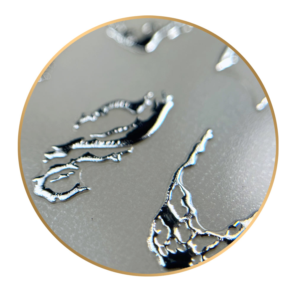 Noriko Ready2Stick - Swirling Silver Waves