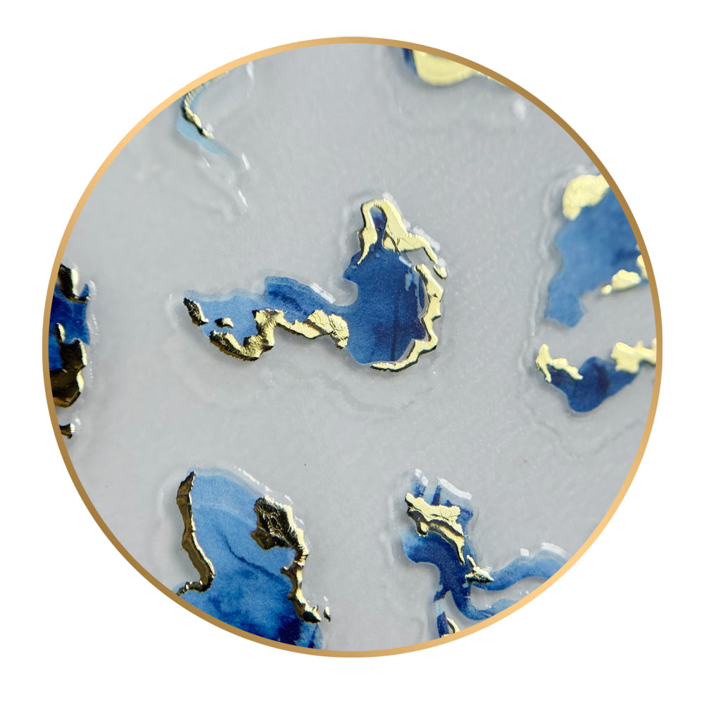 Noriko Ready2Stick - Abstract Waves in Blue & Gold