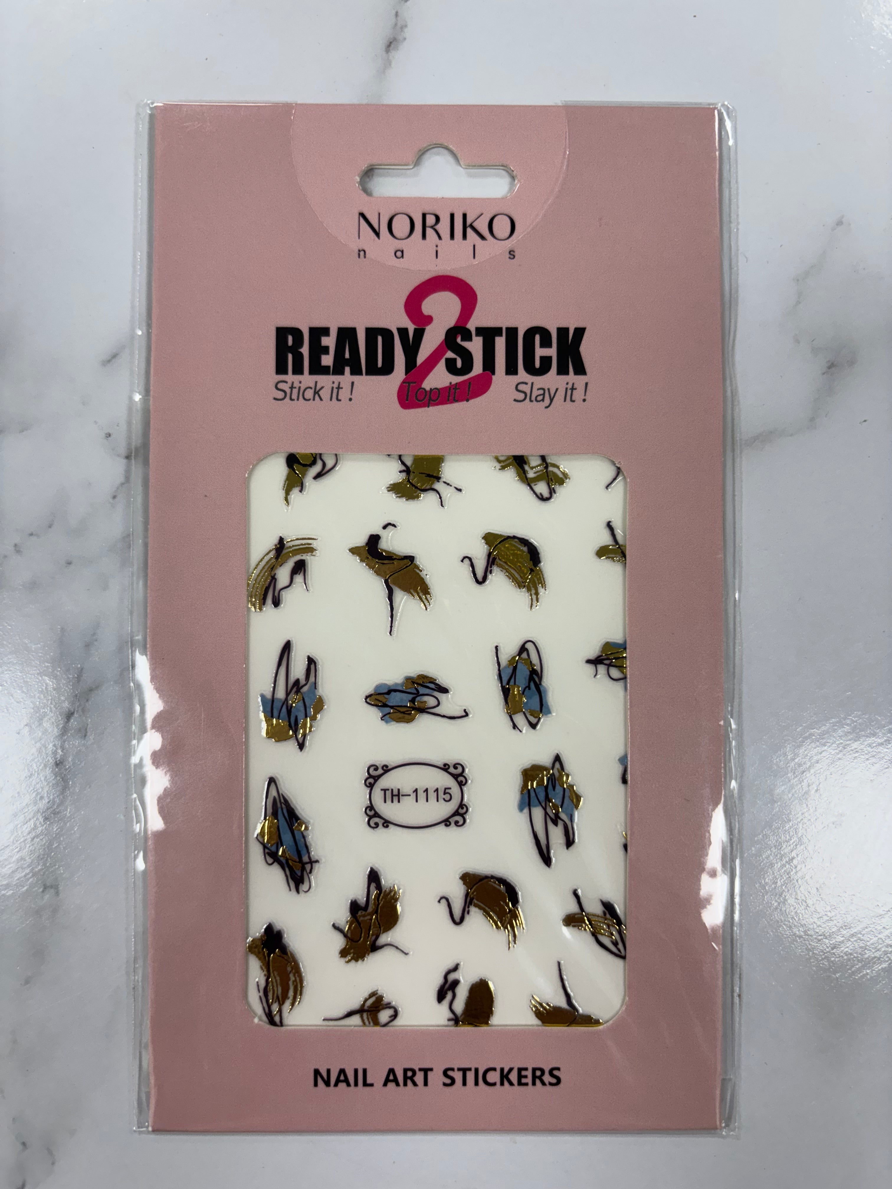Noriko Ready2Stick - Abstract Lines in Blue, Black & Gold