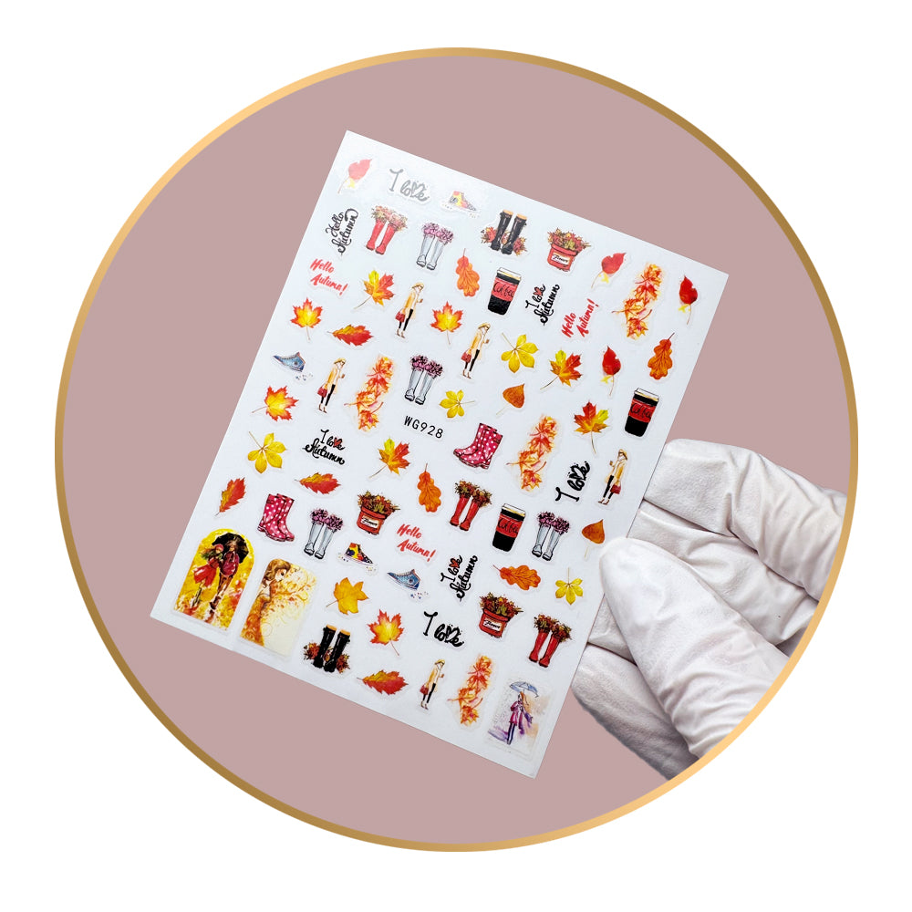 Noriko Ready2Stick - Autumn Vibes with Leaves & Boots