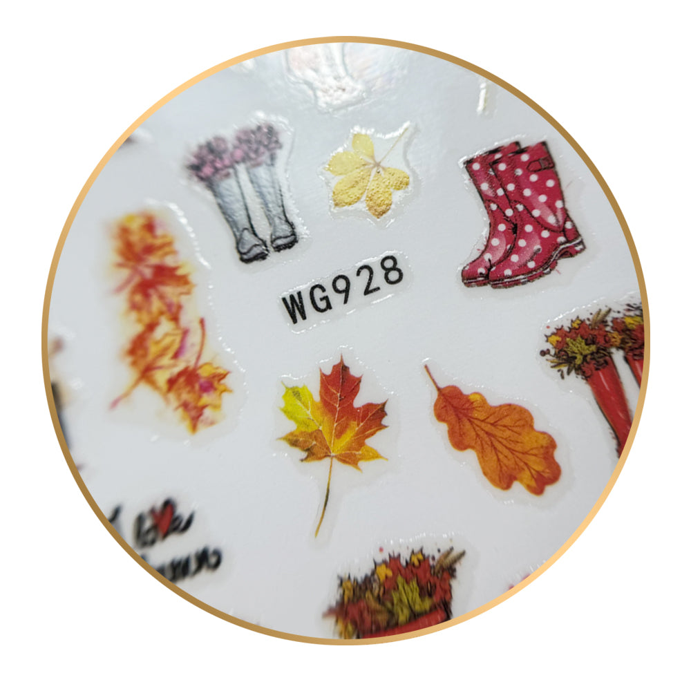 Noriko Ready2Stick - Autumn Vibes with Leaves & Boots