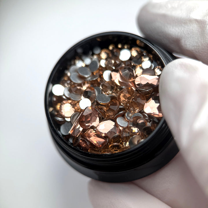 Noriko Mixed Gems - Champagne Gold