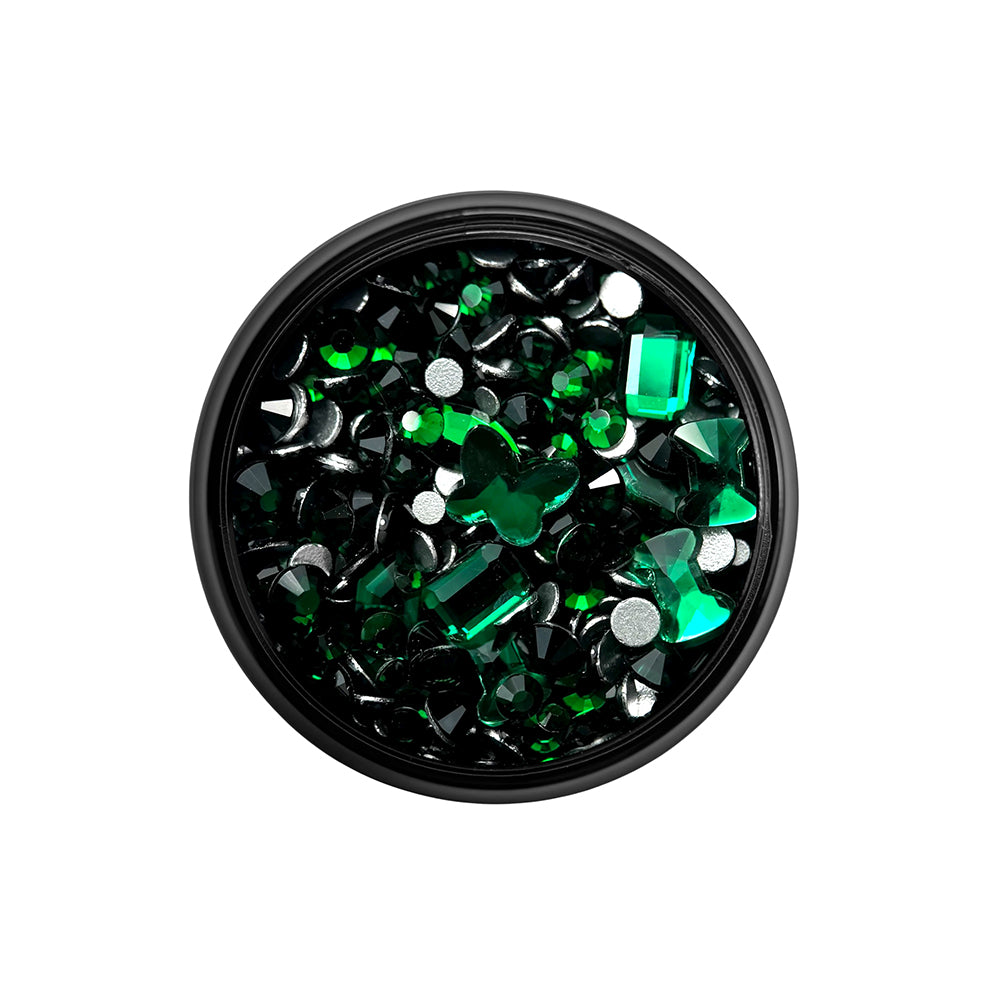Noriko Mixed Gems - Emerald Green